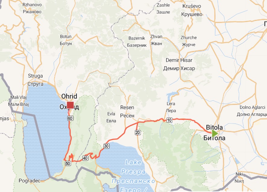 tours/map bitola ohrid